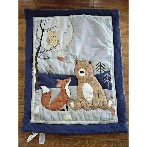 Lambs & Ivy Other - Lambs & Ivy Sierra Sky Blue/Gray Woodland Forest Nursey Baby Crib Blanket Quilt